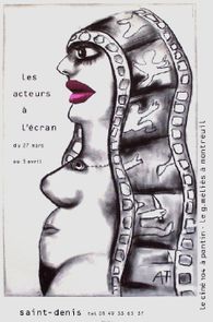 Les acteurs à l'écran (affiche mât)