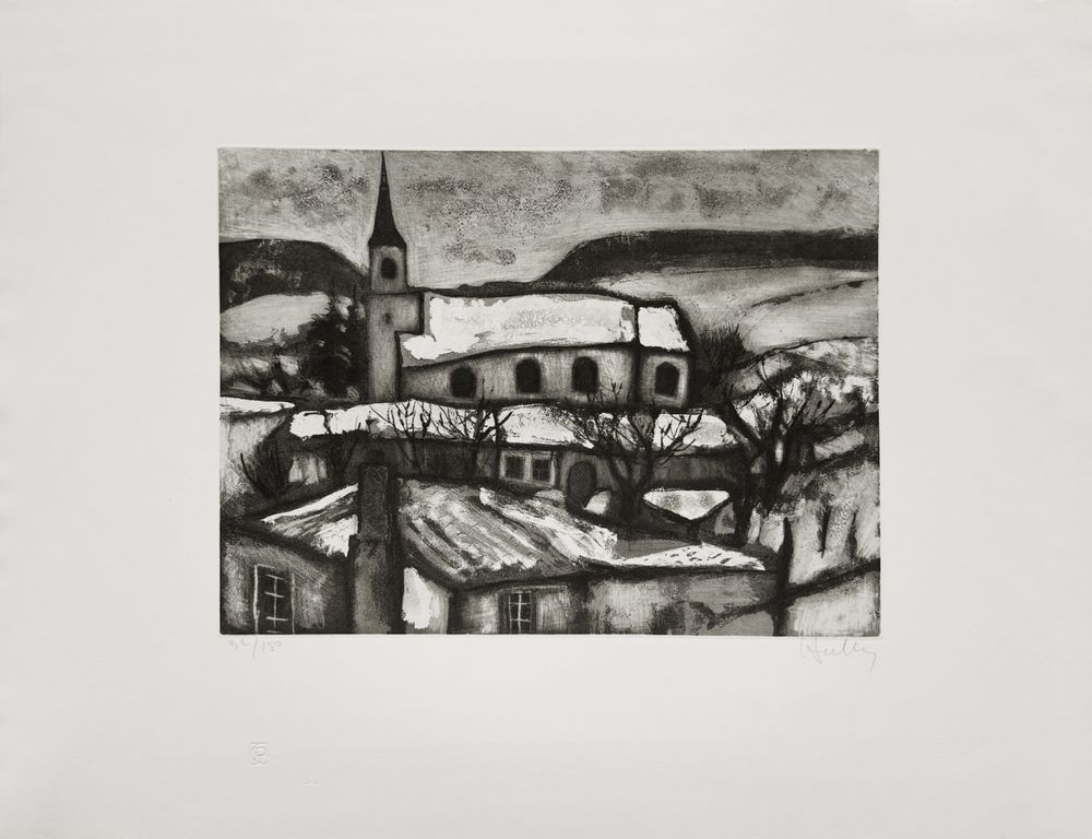 Le village sous la neige