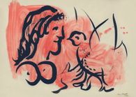 Femme à l'oiseau