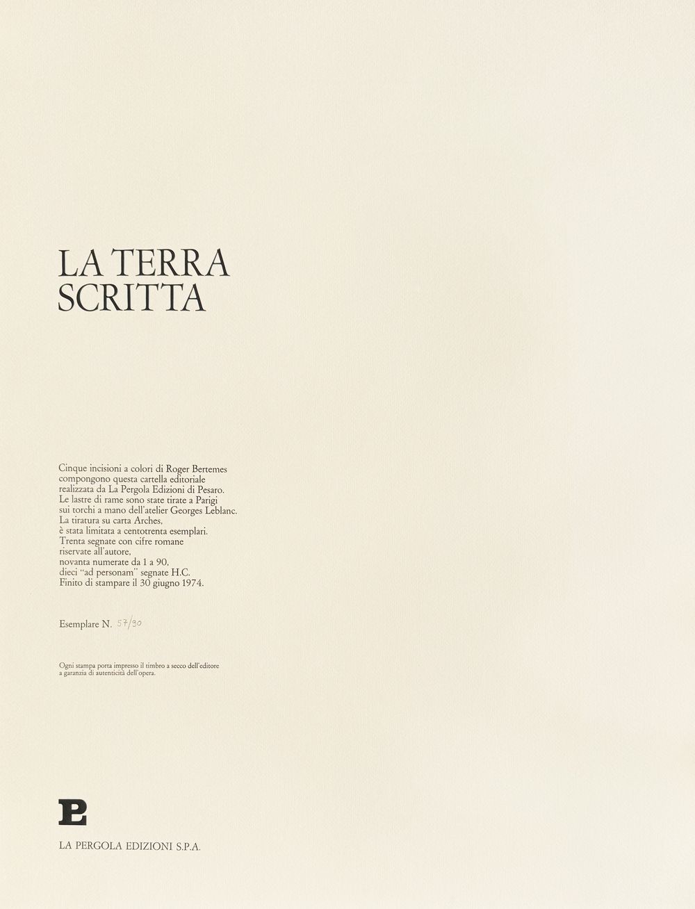 La terra scritta (portfolio complet)