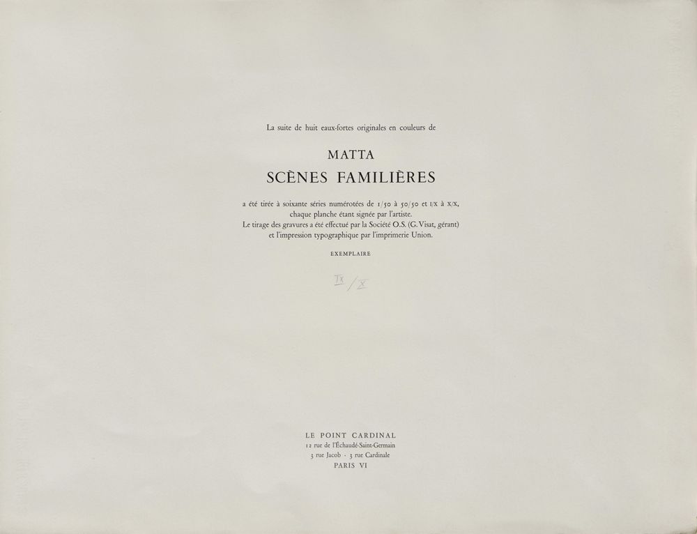 Scènes familières - Complete portfolio of 8 etchings