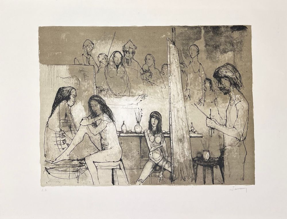 Peintre dans son atelier
