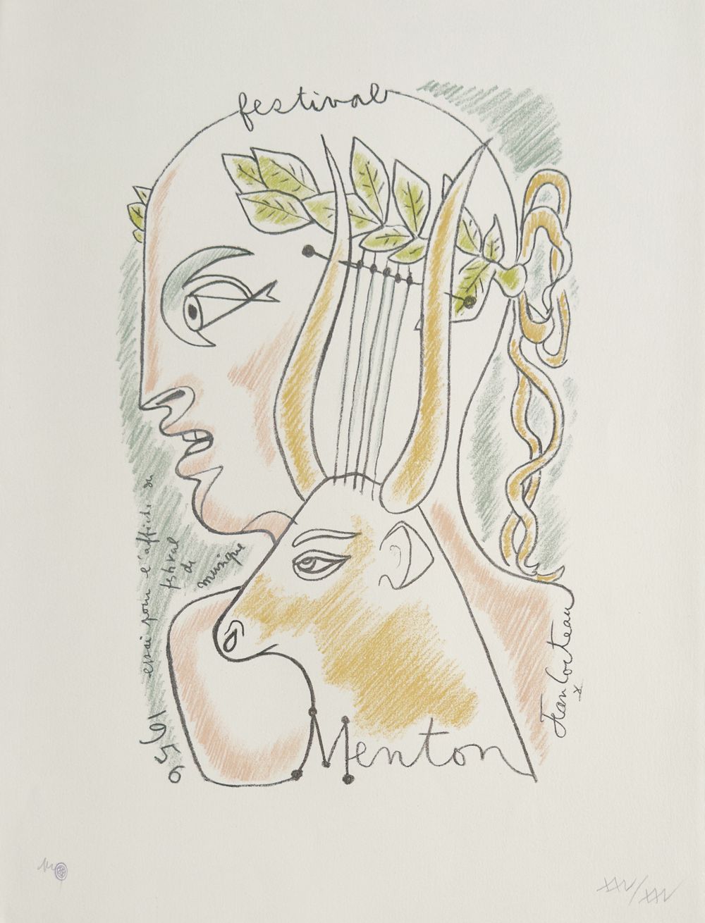 Album Mourlot - Affiche du Festival de Musique de Menton - Essai I