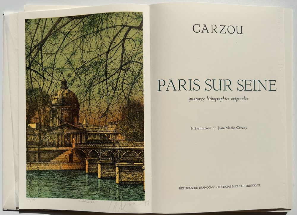 Paris sur Seine (illustrated book + original drawing)