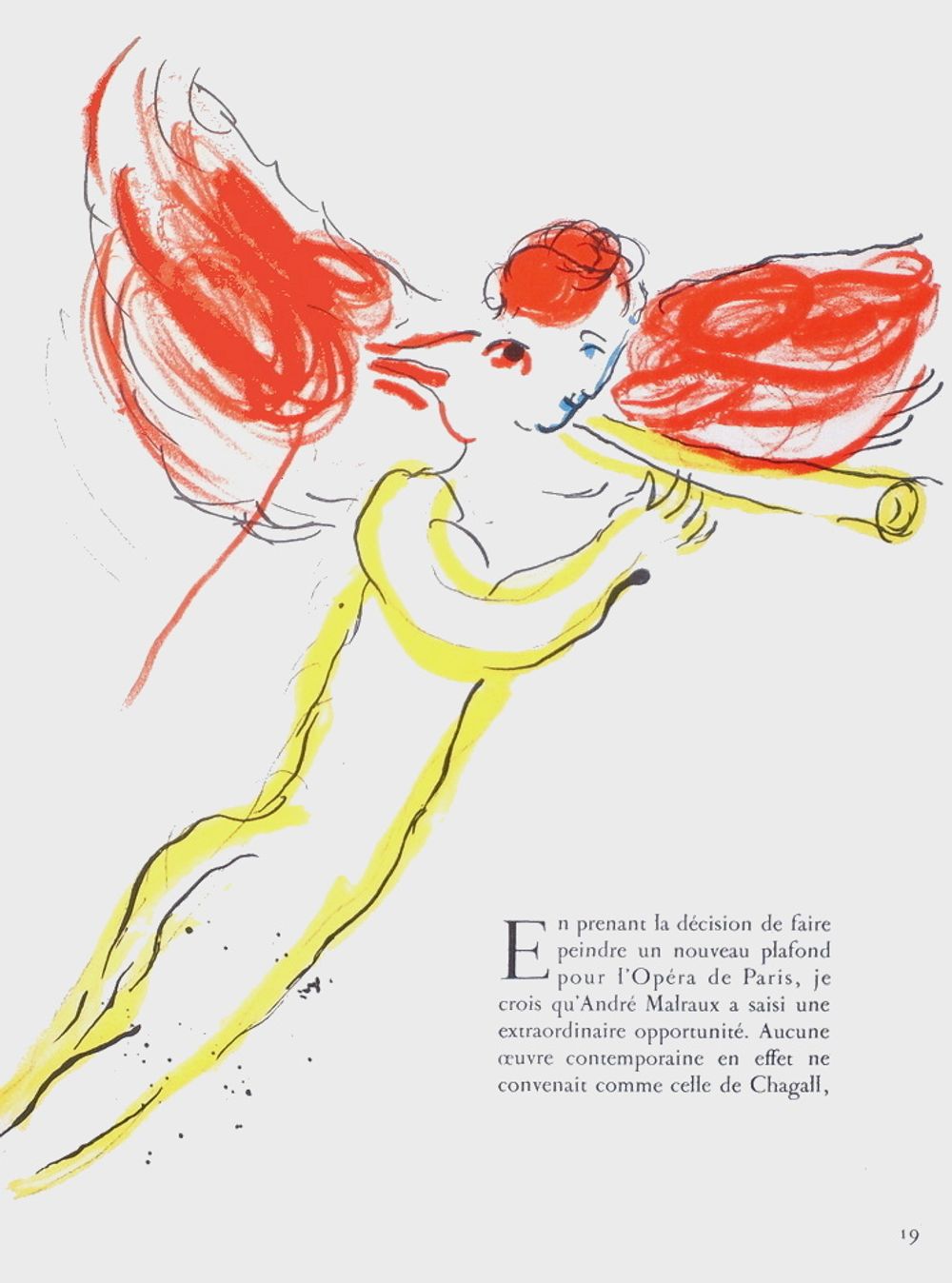 Plafond de l'Opéra : L'ange rouge