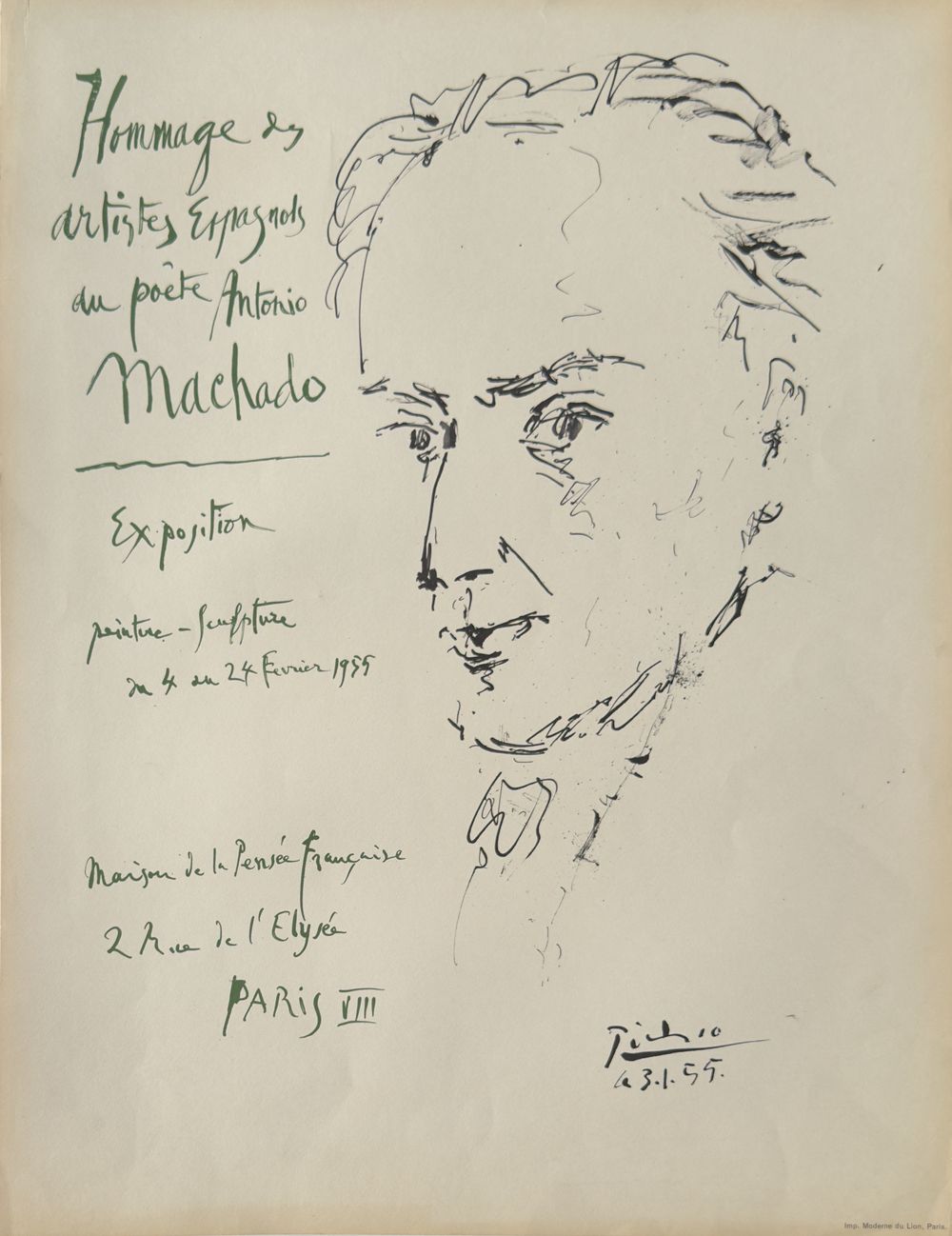 Expo 55 - Hommage au poète Antonio Machado - Maison de la Pensée Française