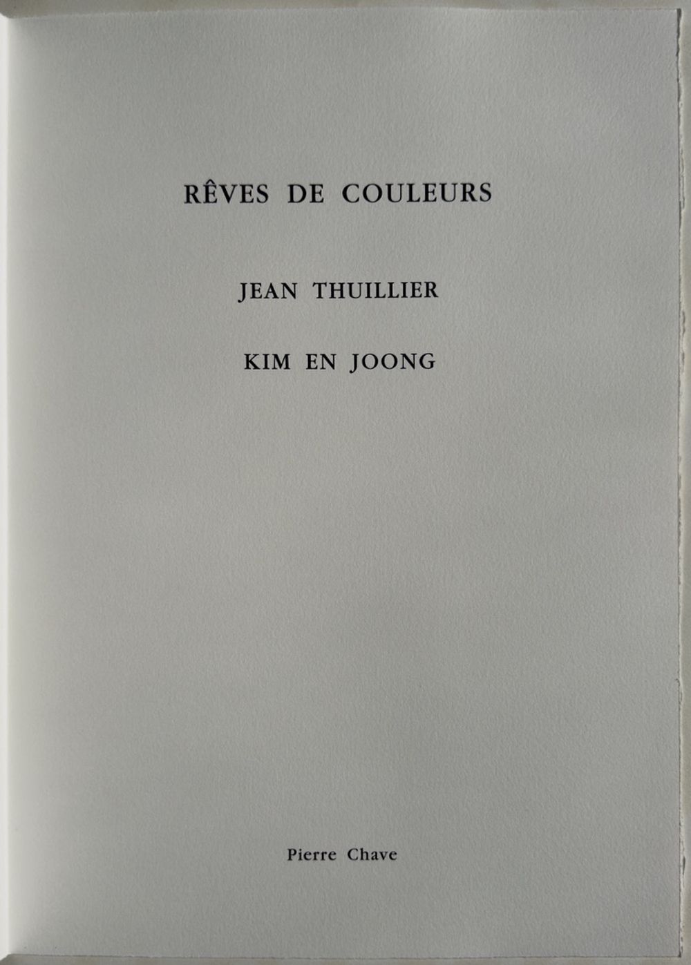 Rêves de couleurs (12 lithographies signées)