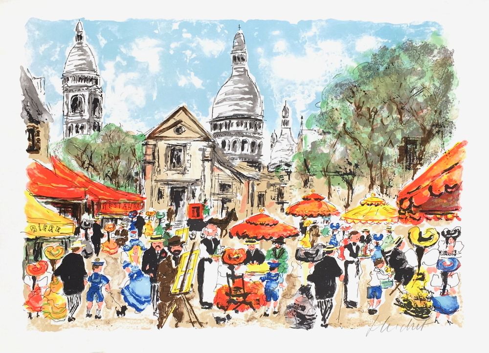 Place-des-Arts - Urbain HUCHET : Paris, la place du Tertre à