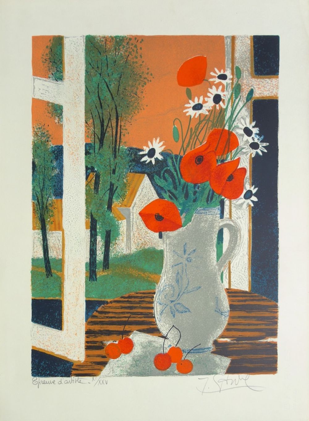 Bouquet d'anémones et de marguerites