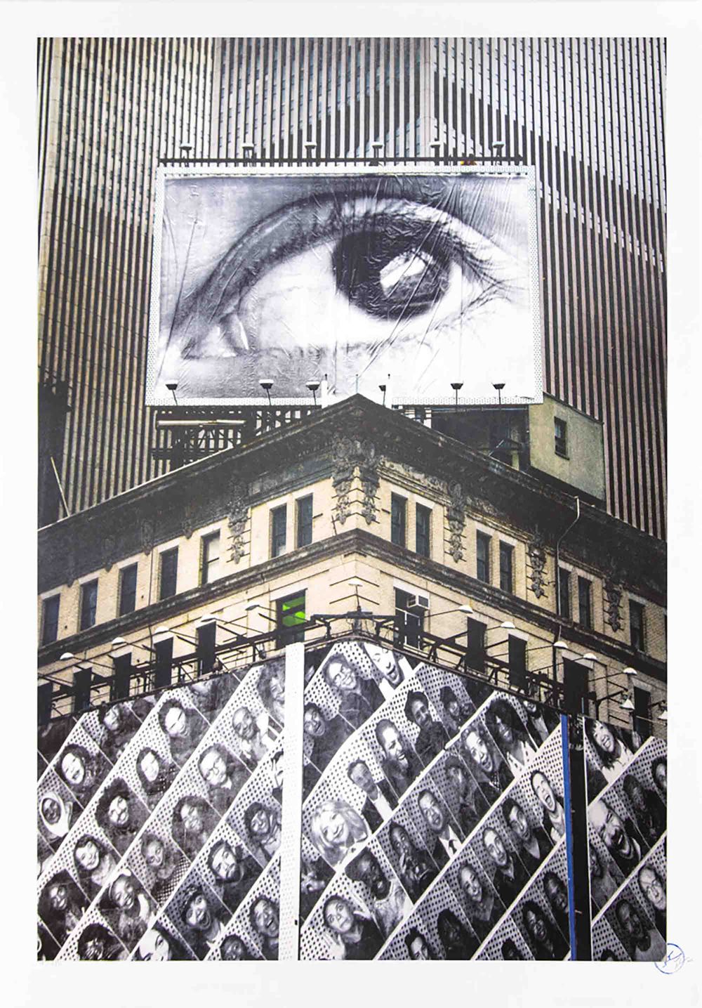 Inside out, Times Square, close up