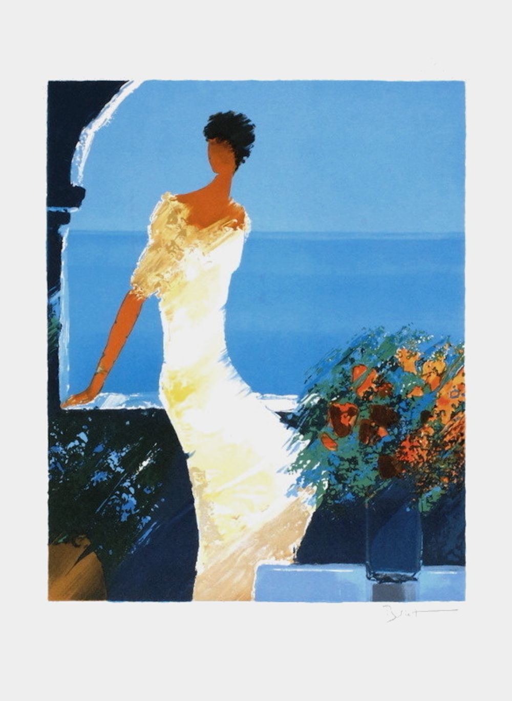 Sur la terrasse fleurie