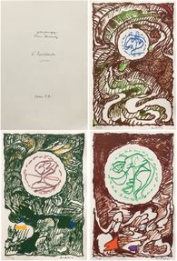 L'Excédante (3 lithographs signed) - Yves Bonnefoy