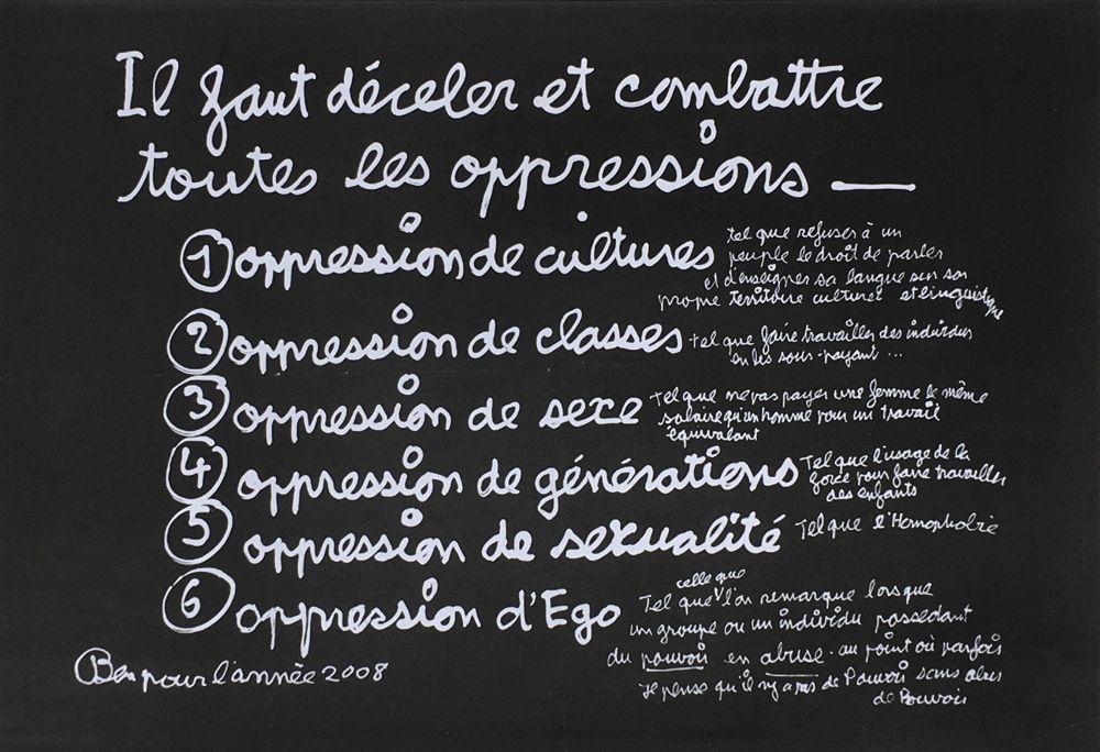 Il faut déceler et combattre toutes les oppressions