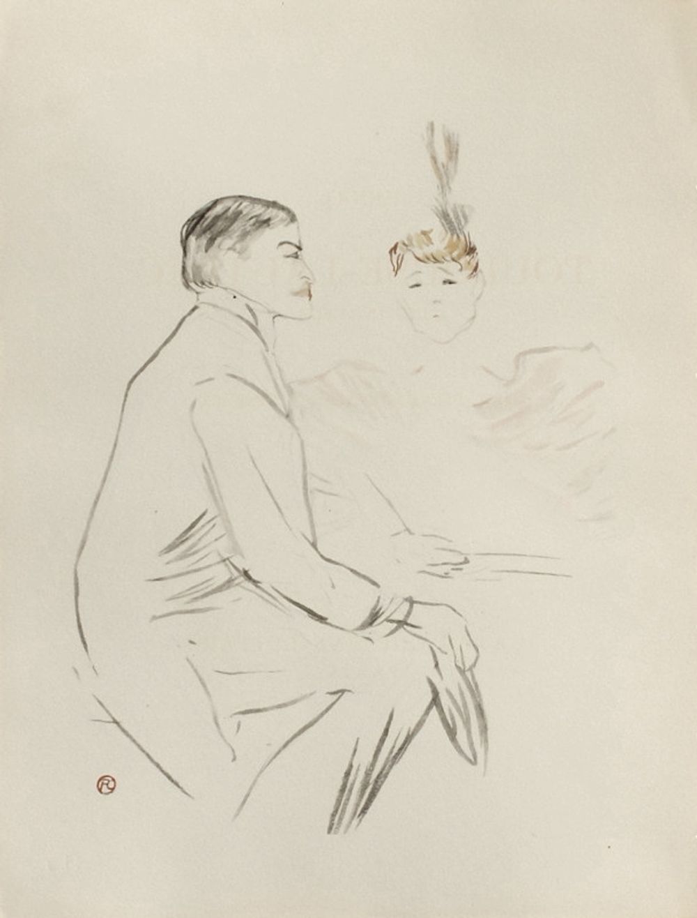 Dessins : Lucien Guitry et Jeanne Granier