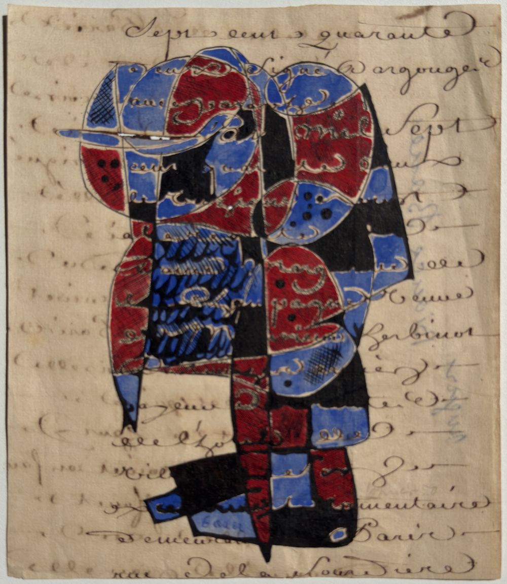 Composition on old letter