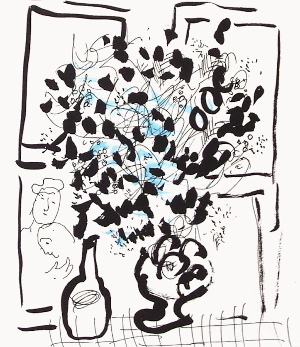 Lassaigne - Le bouquet noir et bleu