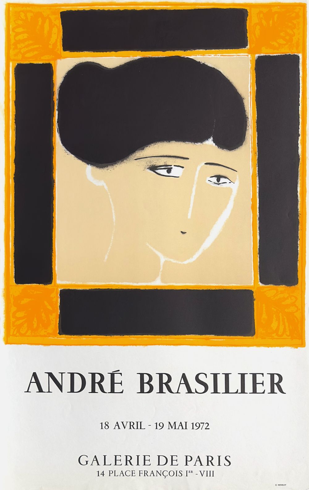 Andri Brasilier Paris ポスター Place-des-Arts - André BRASILIER : Expo 72 - Galerie de Paris