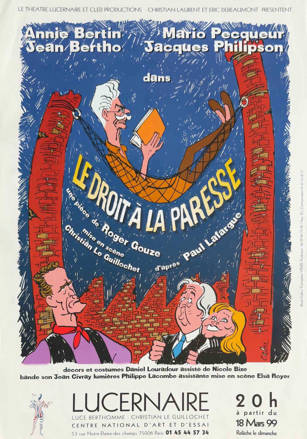 Le droit à la paresse de Roger Gouze au Lucernaire