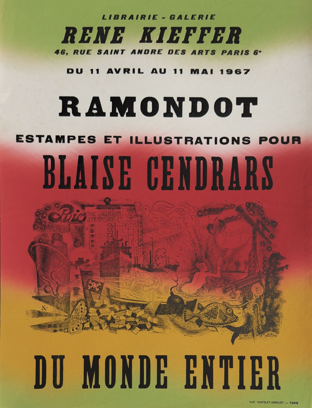Expo 67 - Galerie René Kieffer - Estampes pour Blaise Cendras
