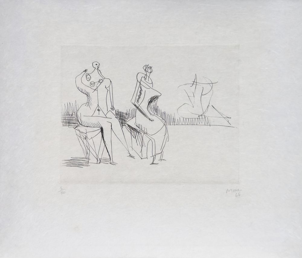 Two seated figures