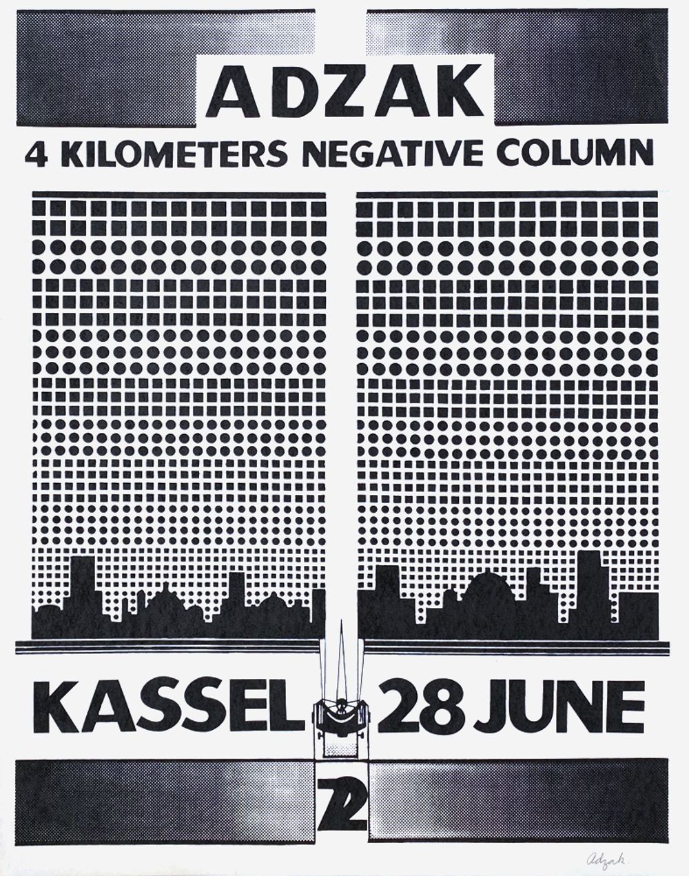 4 kilometers negative column - Kassel 28 june 72