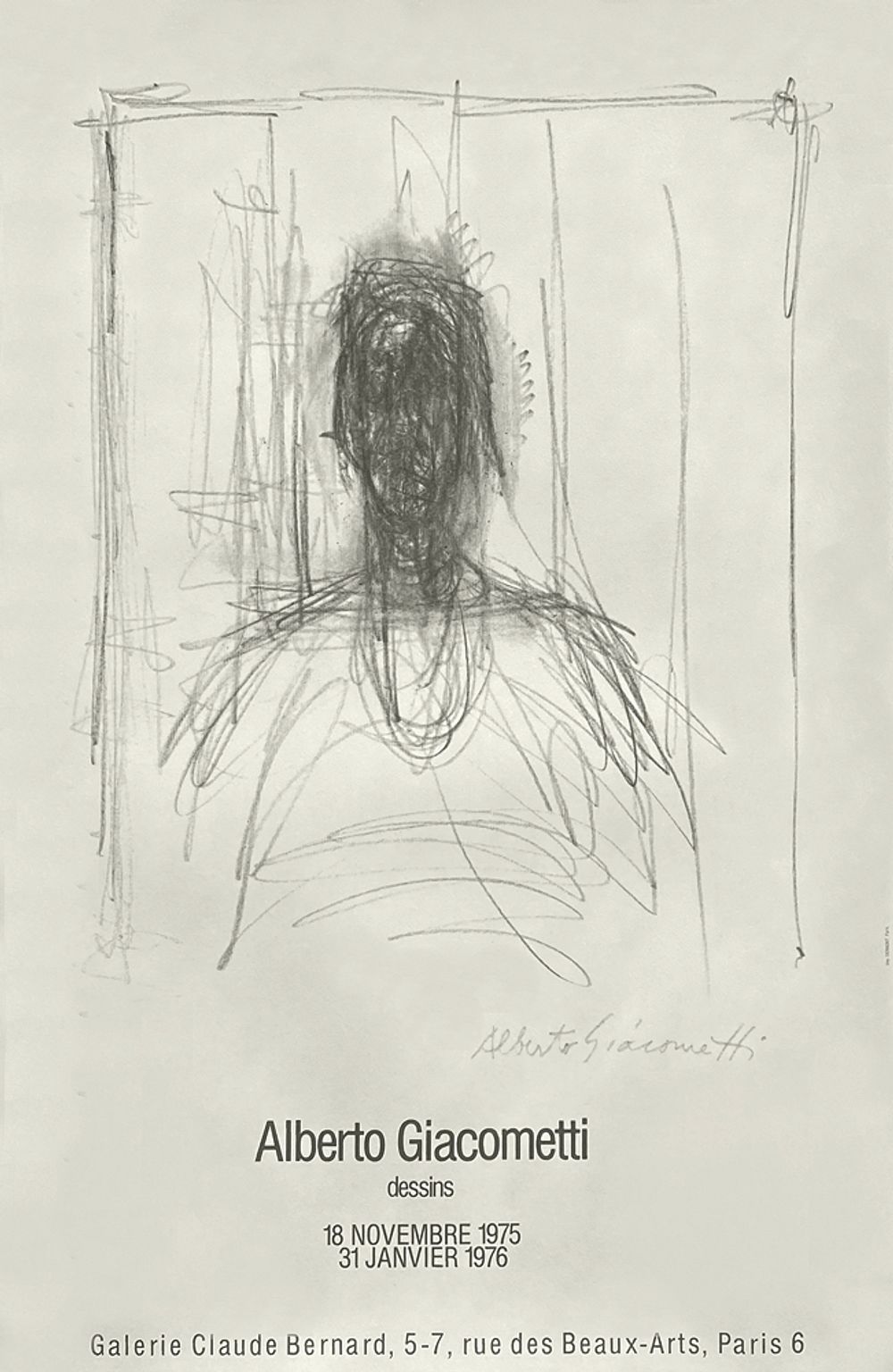 Place-des-Arts - Alberto GIACOMETTI : Expo 75 - Galerie Claude Bernard