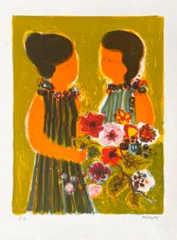 1970 - Femme au bouquet I