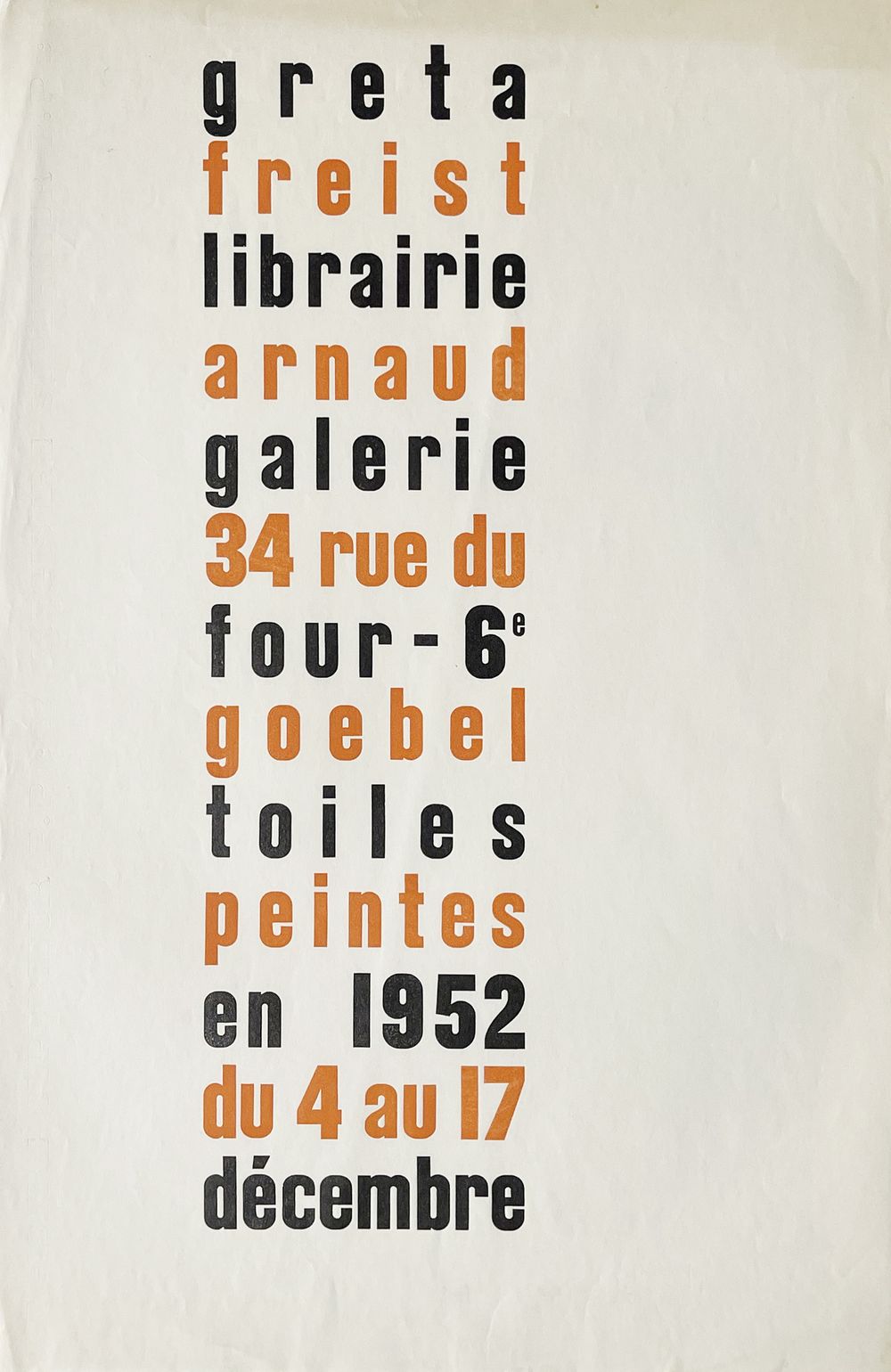 Expo 52 - Librairie Galerie Arnaud - Paris