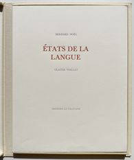 Etats de la langue - 6 peintures - texte de Bernard Noël