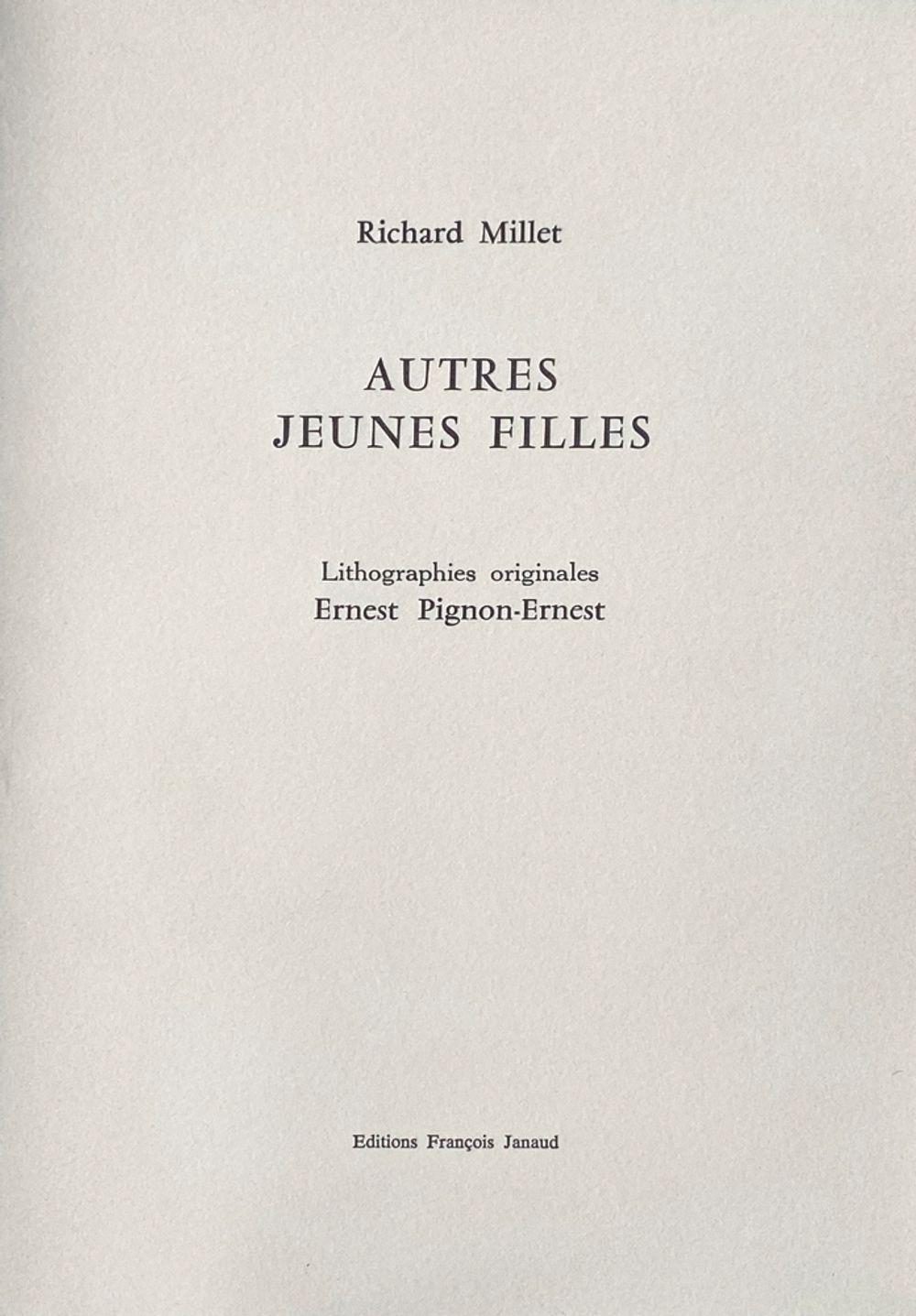 Autres jeunes filles - 8 lithographies + 1 signée