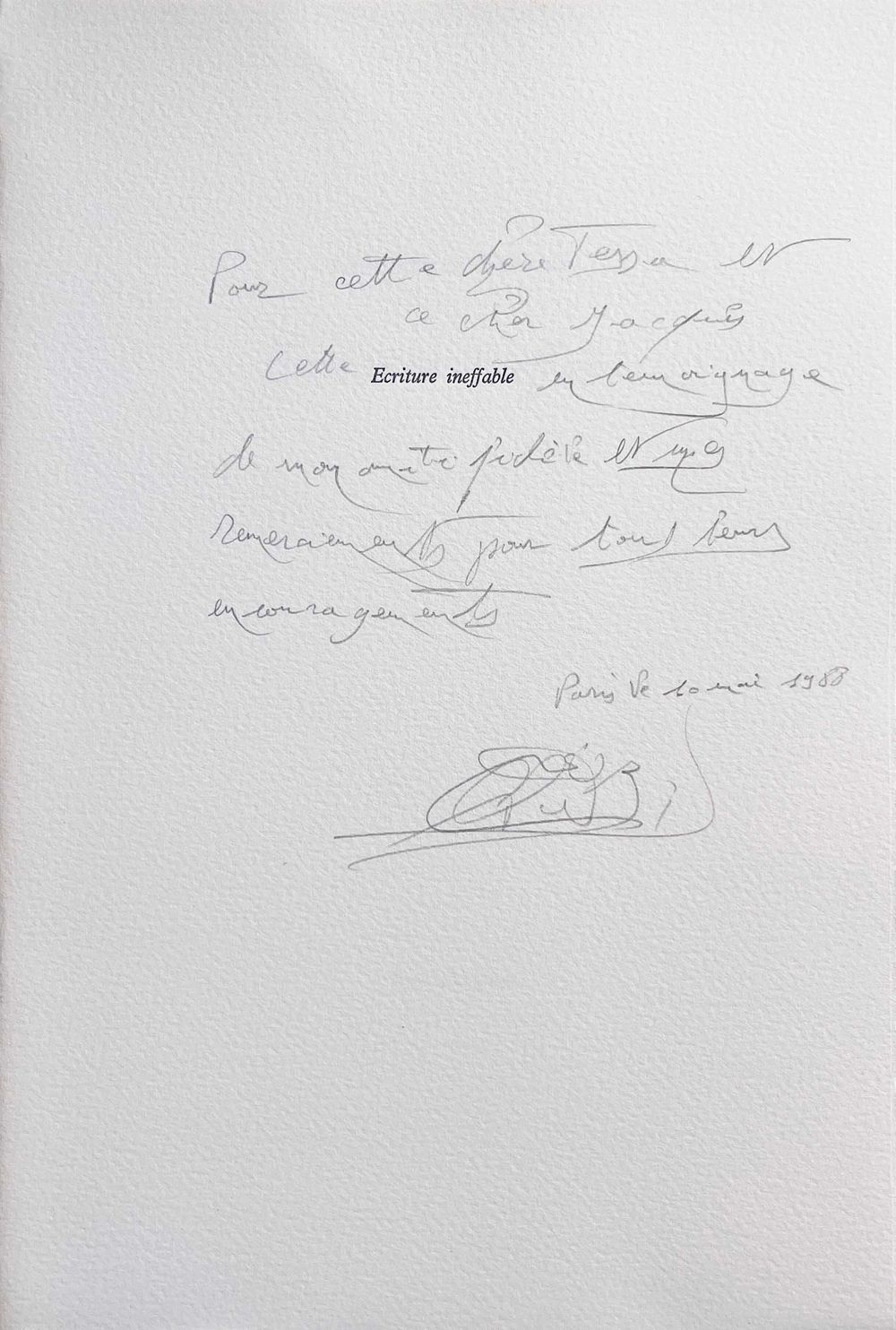 Ecriture ineffable (2 gravures signées)