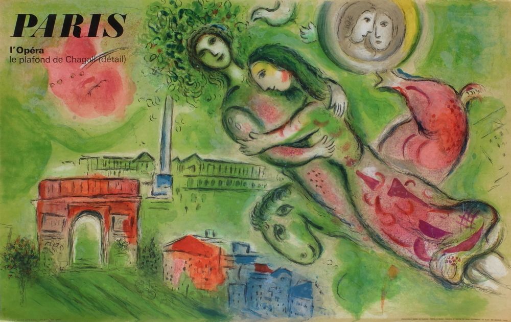 Expo 64 - Paris l'Opéra - le plafond de Chagall