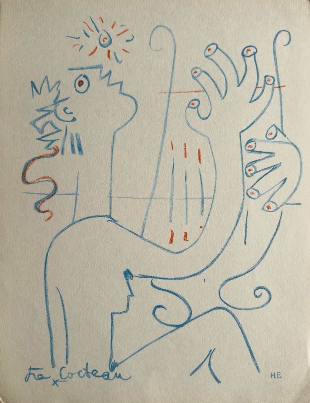 Montagnes marines - homme à la lyre