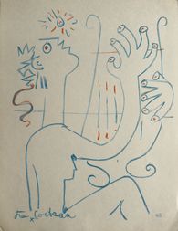 Montagnes marines - homme à la lyre