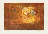 Vol d'oiseaux dans le soleil