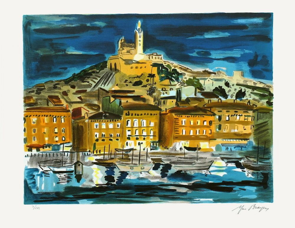 Marseille : Le Vieux-Port la nuit