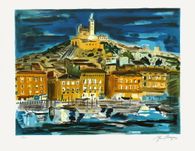 Marseille : Le Vieux-Port la nuit