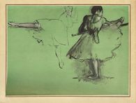 Pastels et dessins - Danseuse en position