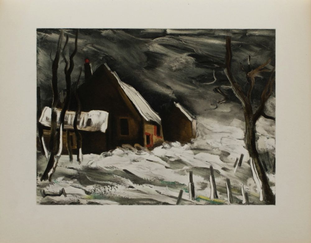 Sauret suite - 1956 - La Maladrerie sous la neige