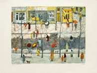 La rue Ordener en hiver