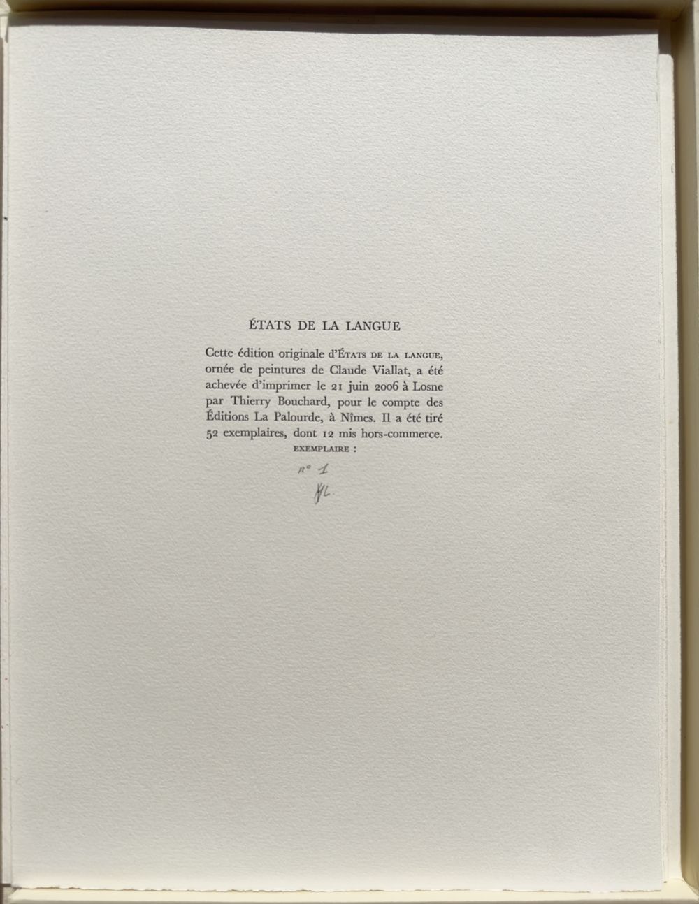 Etats de la langue - 6 peintures - texte de Bernard Noël