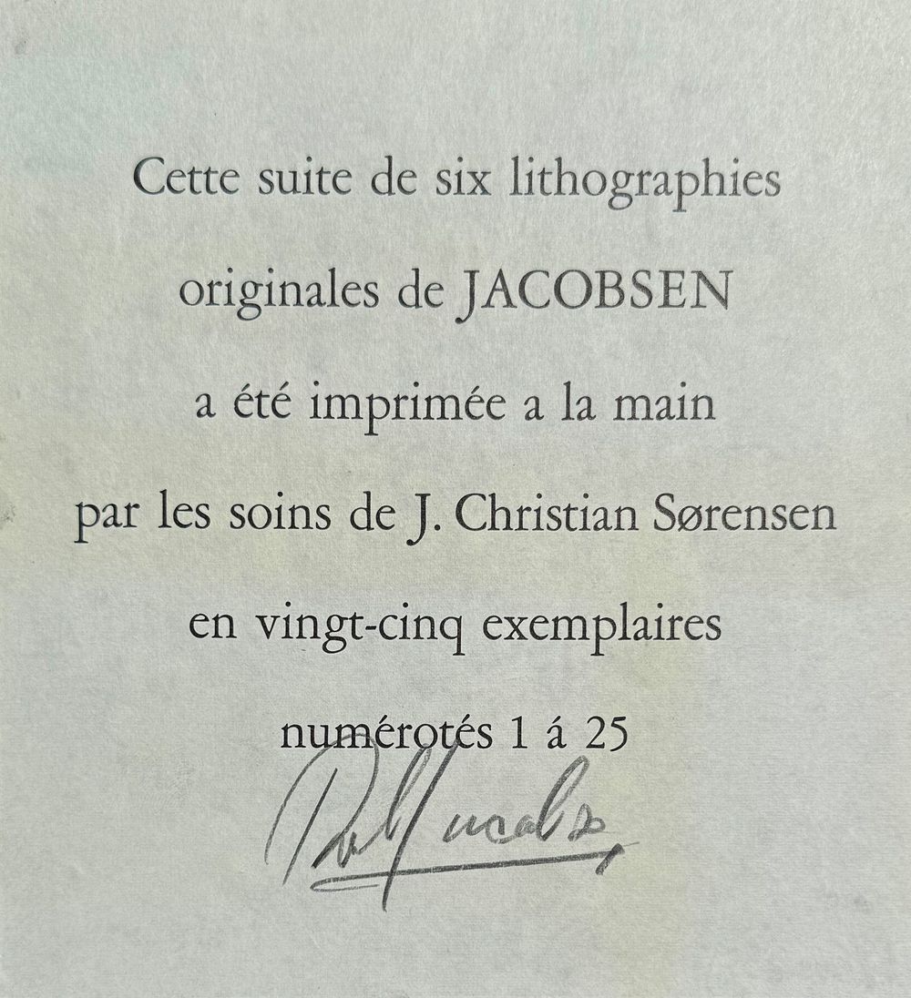 Suite de Six Lithographies - complete set with portfolio