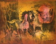 Chevaux dans le soleil