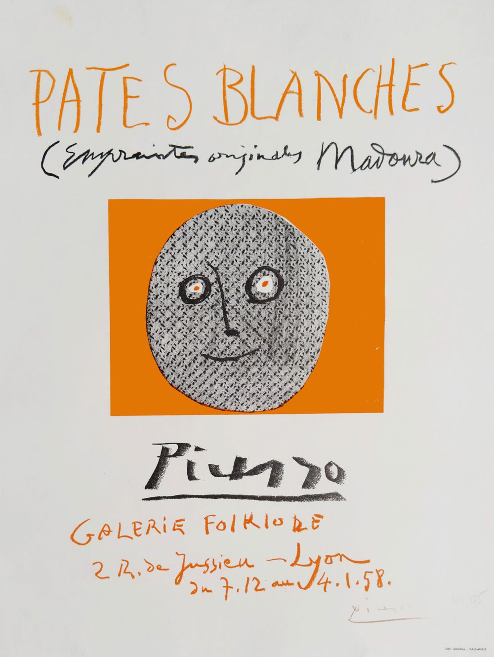 Expo 58 - Galerie Folklore - Lyon - Pates Blanches