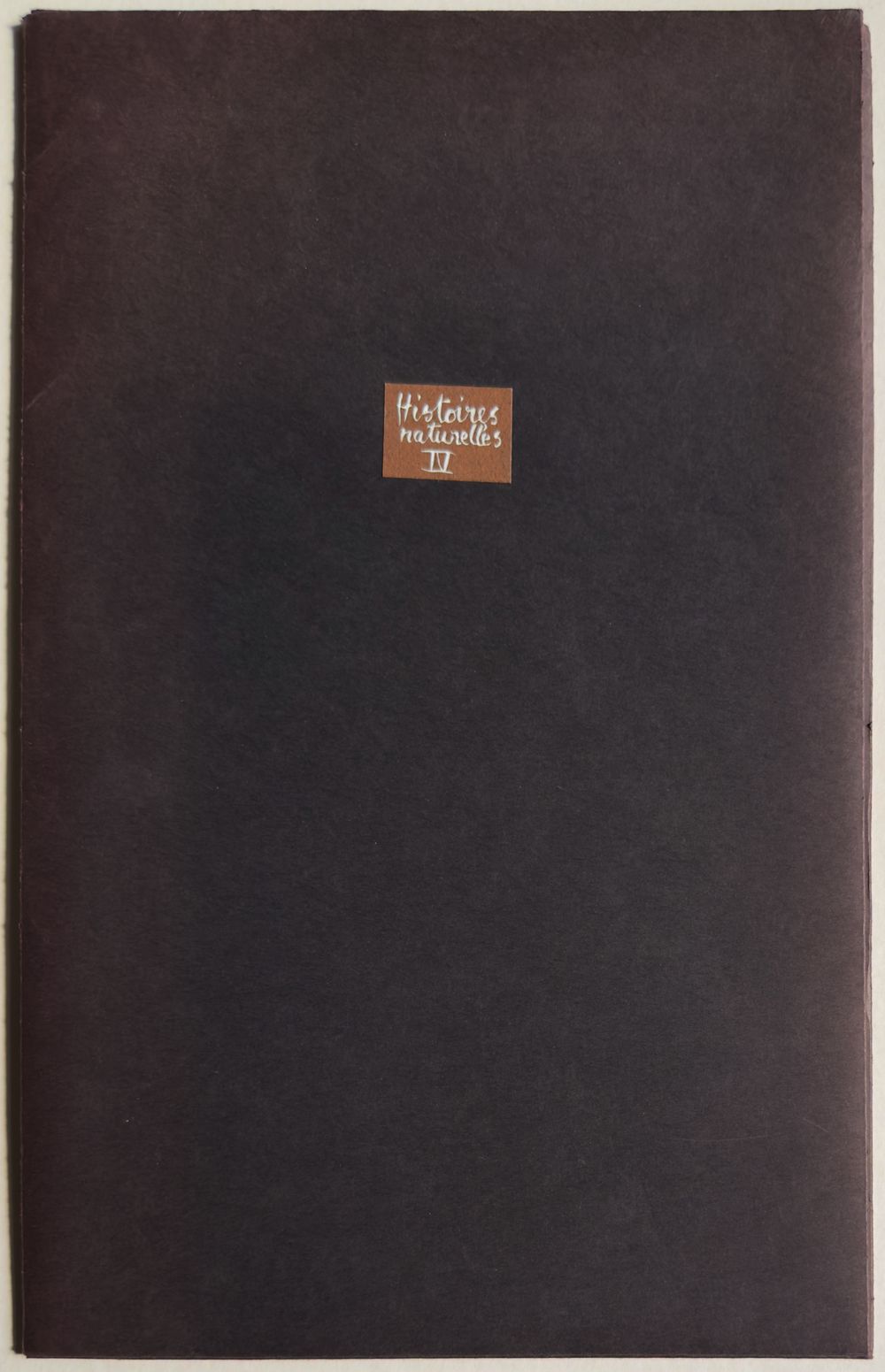 Histoire naturelle IV (portfolio de 5 gravures)