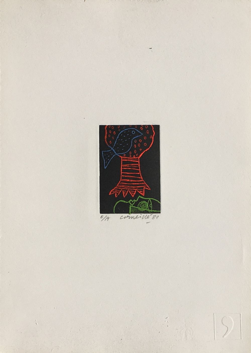 1981 - Autoportrait à l'arbre et l'oiseau