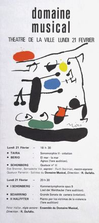 Expo 71 - Domaine Musical - Théatre de la Vile - Paris