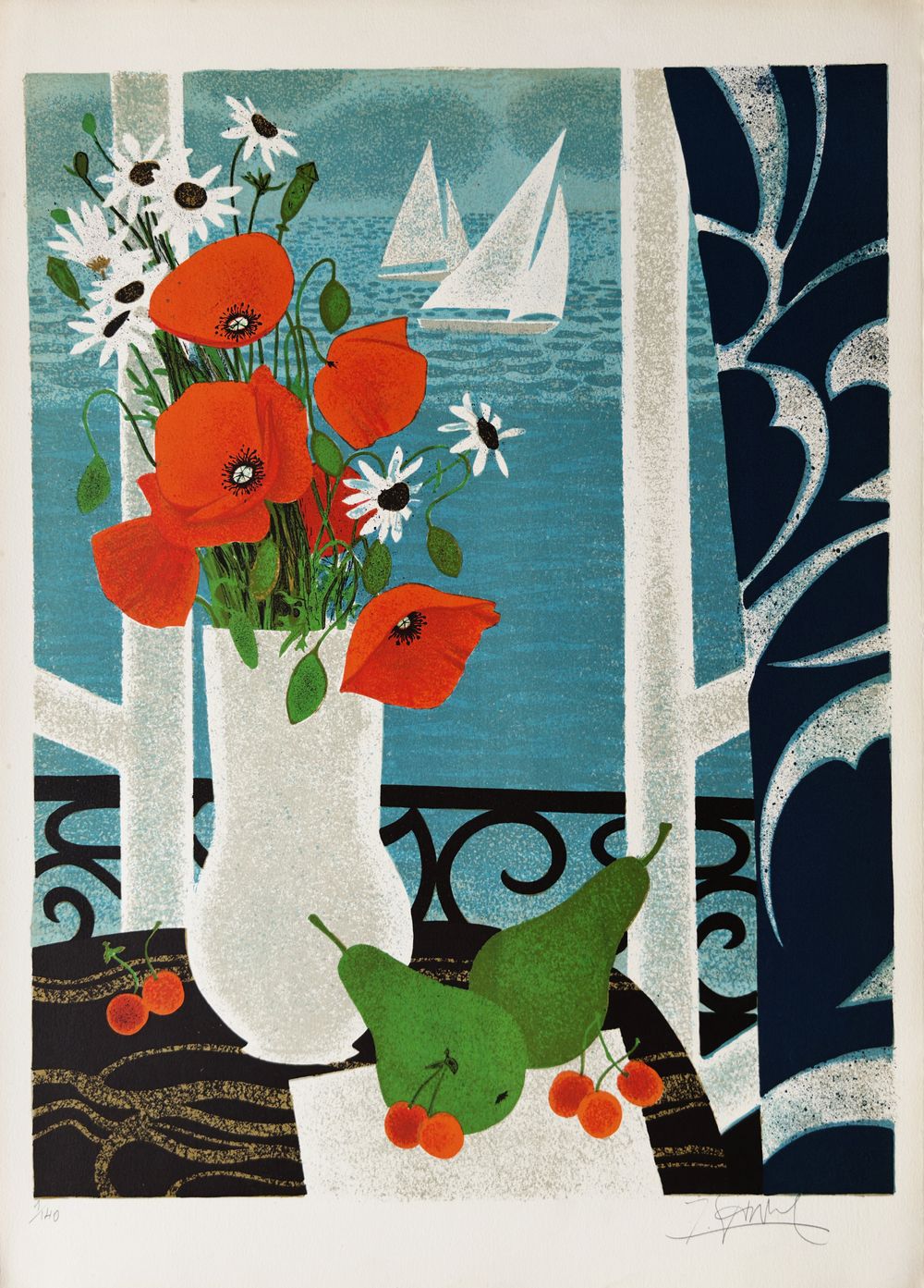 Bouquet d'anémones aux deux poires