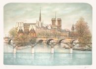 Paris - Perspective du Pont des Arts et du Pont-Neuf