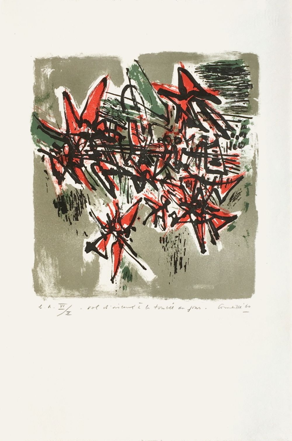 1960 - Vol d'oiseaux à la tombée du jour